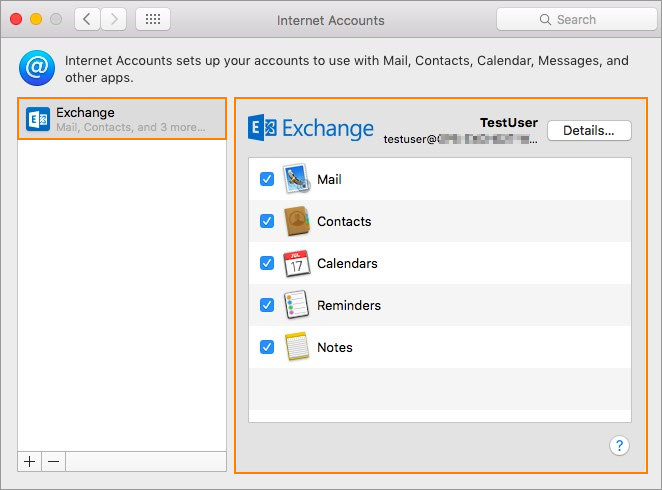 email client for mac support exchange